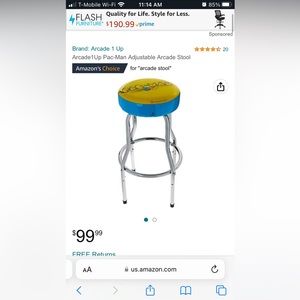 Brand new pac man stool yellow and blue